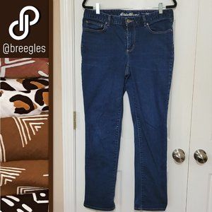 Eddie Bauer Curvy Straight Fit Cobalt Jeans